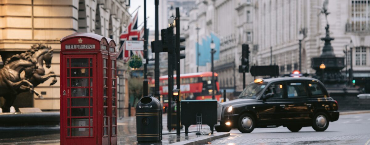 London in the rain